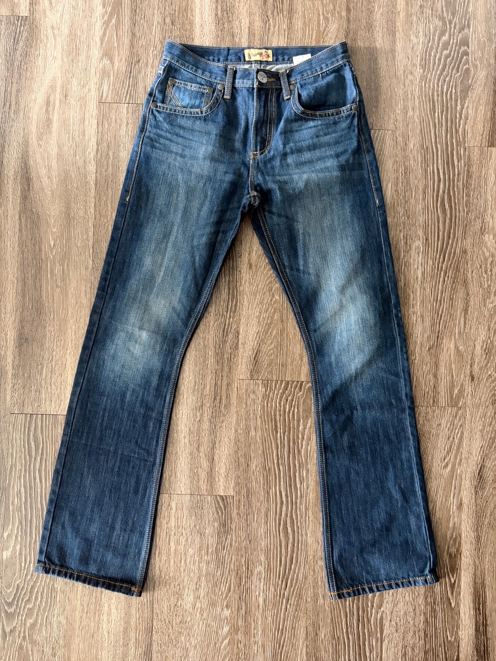 Wrangler Men's Dark Blue Bootcut Jeans